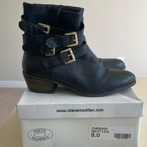 Steve Madden leather Chriisy ankle boot, NWOT, 8